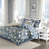 Highland Dunes Lam Blue/Taupe Cotton Coastal 7 Piece Comforter Set Polyester/Polyfill/Cotton in White | Wayfair HLDS8541 44025373