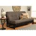 The Twillery Co.® Stratford Full Size 76" Wide Futon Frame & Mattress Wood/Solid Wood in Brown | 37 H x 76 W x 31 D in | Wayfair