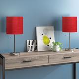 Wade Logan® Baljit 19.5" Table Lamp Set Metal in Red/Gray/White | 19.5 H x 8.5 W x 8.5 D in | Wayfair 8C5740E02124404E90BD3171FE41D847