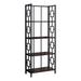 Latitude Run® Mintun 62" 4 Tier Bookcase w/ Metal Etagere in Black | 61.5 H x 24.5 W x 12.5 D in | Wayfair 71FB908BDBB845B3BAC9C317104E319D