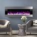Steelside™ Kody 54-inch Wall Mounted Electric Fireplace w/ Remote in Gray | 20 H x 54 W x 4.75 D in | Wayfair ORNE7617 43898668