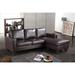 Brown Sectional - Glory Furniture 76" Wide Faux Leather Reversible Sofa & Chaise Faux Leather/Leather | 31 H x 76 W x 59 D in | Wayfair G215-SCH