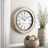 One Allium Way® Oversized 24" Wall Clock Plastic in Brown/Gray | 24 H x 24 W x 2 D in | Wayfair OAWY6499 34912643