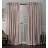 Rosdorf Park Donna Heavyweight Solid Room Darkening Pinch Pleat Curtain Panels Polyester in Pink | 84 H in | Wayfair