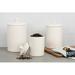 Highland Dunes Embossed 3 Piece Kitchen Canister Set Ceramic in White | 6.25 H x 5.75 W x 5.75 D in | Wayfair 82EEB73B217A46E19D62CFBBE1C47053