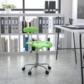 Flash Furniture Bonavant Adjustable Swivel Chair for Desk & Office w/ Tractor Seat Metal in Green | 29.25 H x 17 W x 16.5 D in | Wayfair