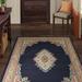 Blue/White 60 x 0.33 in Area Rug - World Menagerie Aerin Floral Blue/Beige Area Rug | 60 W x 0.33 D in | Wayfair WDMG6094 33126047