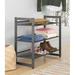 Williston Forge Steel Mesh 3-Tier Shoe Rack Gunmetal Metal in Black/Brown | 24.6 H x 29.4 W x 12 D in | Wayfair 956EE6DD60E64B6094664516EFCBB586