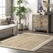 Brown 72 x 0.35 in Area Rug - Beachcrest Home™ Ankita Farmhouse Power Loom Jute Bordered Off White/Tan Rug Jute & Sisal | 72 W x 0.35 D in | Wayfair