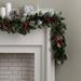 The Holiday Aisle® Wintry Pine 9' Berry Pre-Lit Garland w/ 70 Clear/White Lights in Green | 5 H x 108 W x 12 D in | Wayfair