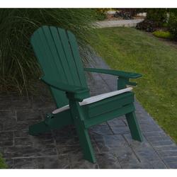 Highland Dunes Ashburt Plastic/Resin Folding Adirondack Chair Plastic/Resin in Green | 38 H x 33 W x 38 D in | Wayfair BCMH2252 42476242