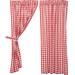 August Grove® Caulder Check Lined 100% Cotton Checkered Room Darkening Rod Pocket Curtain Panels 100% Cotton in Red/White | 63 H in | Wayfair
