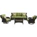 Hanover Strathmere 4-Piece Lounge Set in Cilantro Green