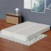 Onetan 4-Inch Wooden Box Spring, Low Profile Split Bed Foundation Ideal for Mattress, No Assembly Needed, White & black.