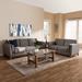 Mid-Century Fabric 2-Piece Living Room Set by Baxton Studio