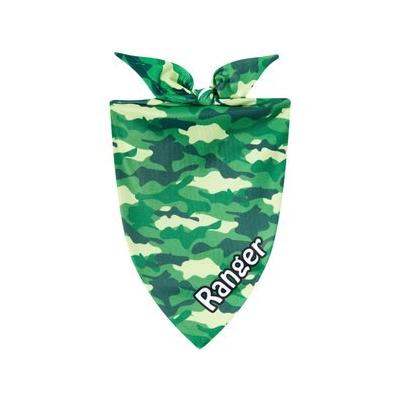 Frisco Green Camo Personalized Dog & Cat Bandana, Large