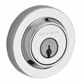 Baldwin Contemporary Round Double Cylinder Deadbolt Brass in Gray | 2.625 H x 2.625 W x 0.75 D in | Wayfair 9BR3850-004