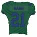 Ebern Designs Football Jersey Personalized Name & Number Wall Decal Vinyl in Green/White | 36 H x 36 W in | Wayfair