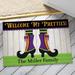 The Holiday Aisle® Fabrienne Welcome My Pretties Personalized 18 in. x 27 in. Non-Slip Outdoor Door Mat Synthetics | 27 W x 18 D in | Wayfair