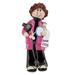 The Holiday Aisle® Hairdresser Stylist Hanging Figurine Ornament Plastic in Black/Pink | 4.25 H x 1.75 W x 0.5 D in | Wayfair