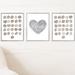 Outside In Art Studio Gender Neutral Playroom Art, Set Of 3 Paper Prints in, Heart- Block Paper | 10 H x 8 W x 0.063 D in | Wayfair