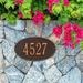 Old Century Forge 1-Line Wall Address Plaque Metal in Brown | 6 H x 10 W x 0.3 D in | Wayfair 3341-OB