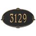 Whitehall Products Monte Carlo Personalized Standard 1-Line Wall Address Plaque Metal in Black | 9 H x 16 W x 0.375 D in | Wayfair 3114BG