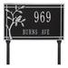 Whitehall Products Woodridge Bird Personalized Standard 2-Line Lawn Address Sign Metal in Gray/Black | 10 H x 16.5 W x 0.375 D in | Wayfair 2518BS