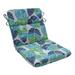 Bay Isle Home™ Hixon Stone Indoor/Outdoor Seat/Back Cushion Polyester in Green/Blue/Black | 3 H x 21 W in | Wayfair