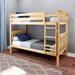 Joleen Twin Over Twin Solid Wood Standard Bunk Bed by Harriet Bee kids Wood in Brown/Green | 65 H x 42.5 W x 81.5 D in | Wayfair