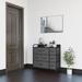 Ebern Designs Jovelyn 7 Drawer 31.5" W Fabric Dresser Wood/Metal in Black/Brown/Gray | 31 H x 31.5 W x 11.5 D in | Wayfair