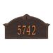 Whitehall Products Roselyn Personalized Arch Grande 1-Line Wall Address Plaque Metal in Gray | 10.25 H x 18.75 W x 0.4 D in | Wayfair 3134PS