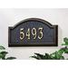 Whitehall Products Providence Arch 1-Line Wall Address Plaque Metal in Black/Yellow | Wayfair 1308BG