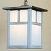 Millwood Pines Hylan 1-Light Outdoor Hanging Lantern Glass/Metal in Gray | 10.25 H x 7.25 W x 7.25 D in | Wayfair 1D1AEF9985404E61A668E62B201C2B56