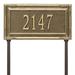 Whitehall Products Gardengate Personalized Grande 1-Line Lawn Address Sign Metal in Yellow | 9.5 H x 18 W x 0.375 D in | Wayfair 3288AB