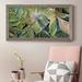 Bayou Breeze Sun Tipped Tropicals - Picture Frame Painting Print on Canvas in Blue/Green/Indigo | 43.5 H x 23.5 W x 1.5 D in | Wayfair