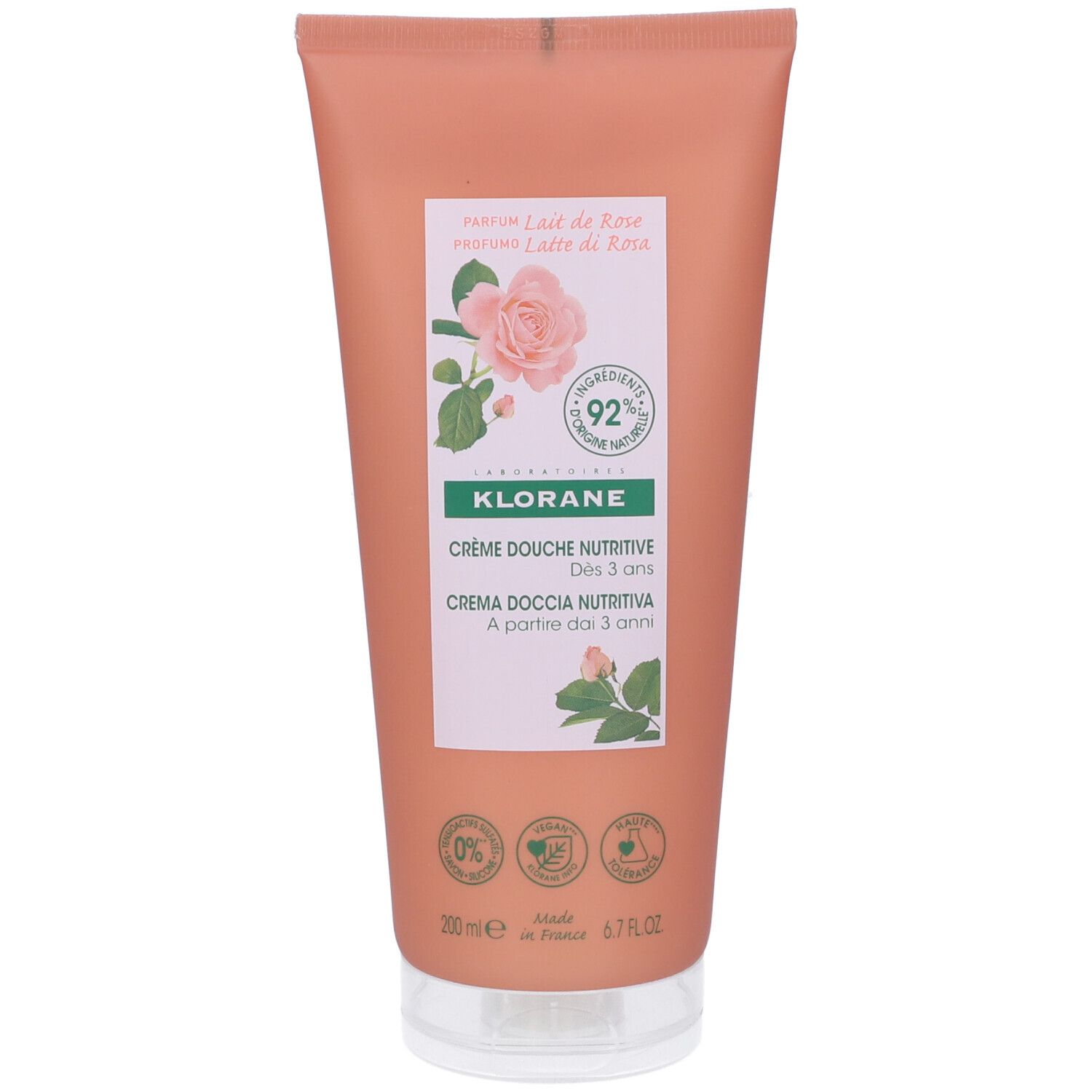 Klorane Crema Doccia Nutritiva al Cupuaçu BIO Profumo Latte di Rosa 20