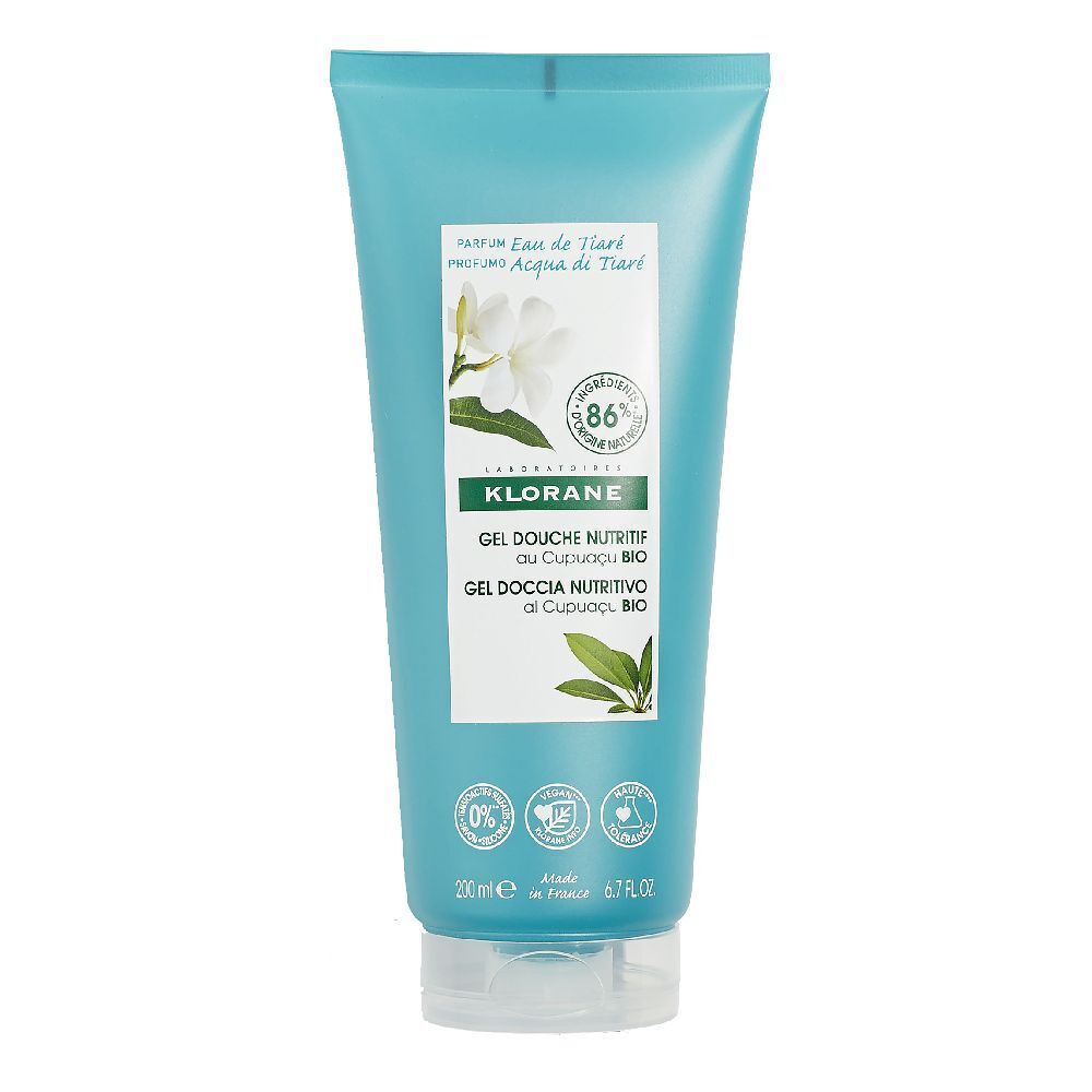 Klorane Gel Doccia Nutritivo al Cupuaçu BIO Profumo Eau de Tiaré 200ml