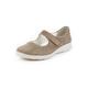 Avena Damen Hallux-Klettballerina Extraweit Beige