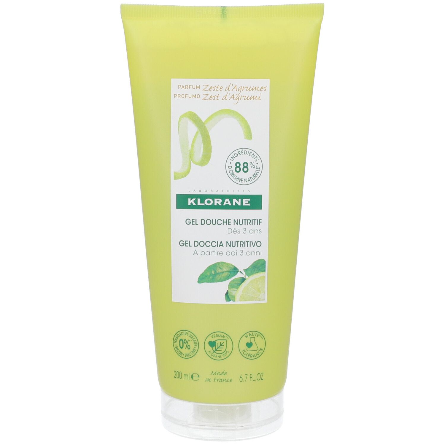 Klorane Gel Doccia Nutritivo al Cupuaçu BIO Profumo Zest d