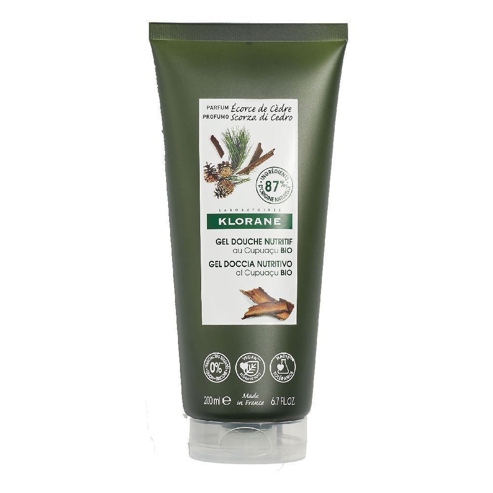 Klorane Gel Doccia Nutritivo al Cupuacu BIO Profumo Scorza di Cedro 20