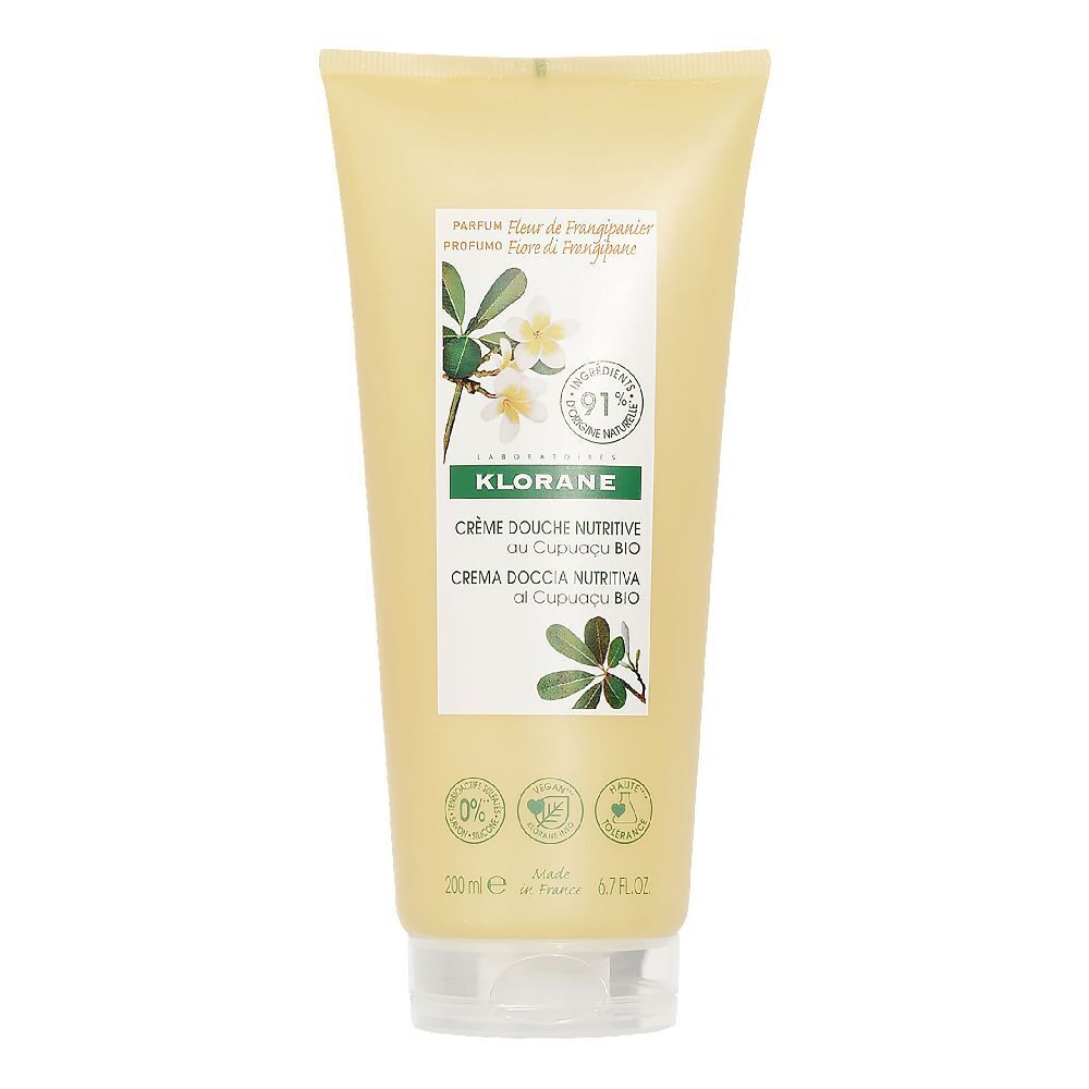 Klorane Crema Doccia Nutritiva al Cupuaçu BIO Profumo Fiore di Frangip