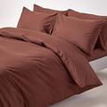 HOMESCAPES Chocolate Brown Pure Egyptian Cotton Duvet Cover Set King Size 200 TC 400 Thread Count Equivalent 2 Pillowcases Included Quilt Cover Bedding Set