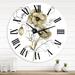 Designart 'Anemone Bouquet Flower With Eucalyptus Branches' Traditional wall clock