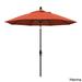 California Umbrella 9' Rd. Aluminum Patio Umbrella, Deluxe Crank Lift with Collar Tilt, Bronze Frame Finish, Sunbrella Fabric