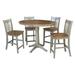 36" Round Extension Dining Table With 4 San Remo Counter Height Stools - Set of 5 Pieces