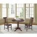 3 Piece Set - 36" Round Extension Dining Table with 2 San Remo Chairs