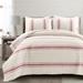 Lush Decor Farmhouse Stripe 3 Piece Quilt Set