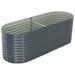 vidaXL Garden Raised Bed 94.4"x31.4"x31.8" galvanized Steel Gray