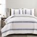 Lush Decor Farmhouse Stripe 3 Piece Quilt Set